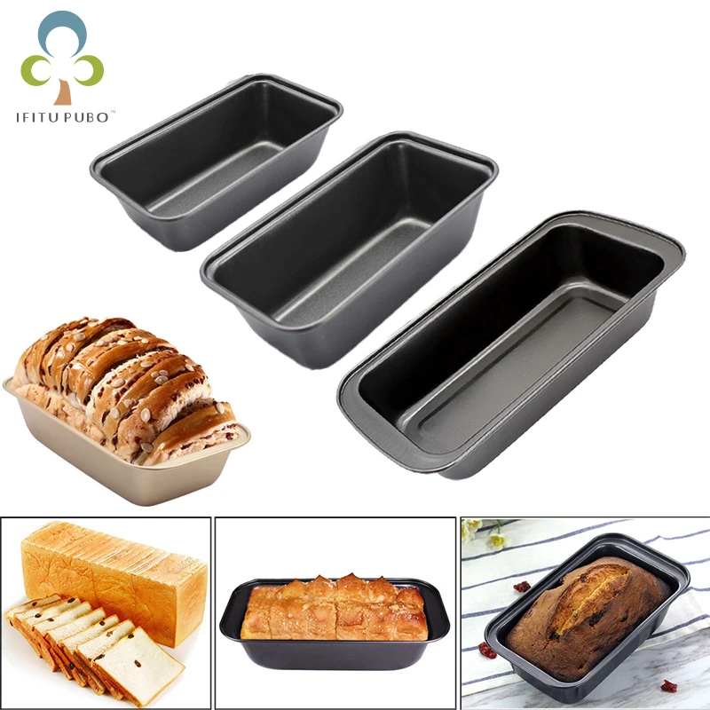 1pc Loaf Pan Rectangle Toast Bread Mold Cake Mold Carbon Steel Loaf Pastry Baking Bakeware DIY Non Stick Pan Baking Supplies ZXH