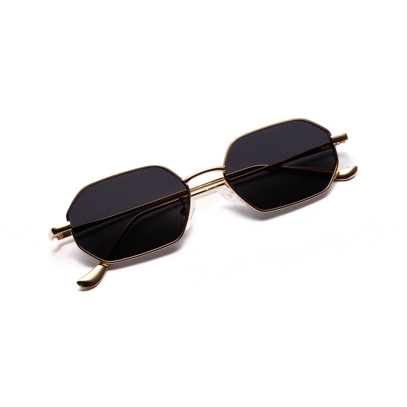 2021 Retro Sunglasses Women Classic polygon Sun Glasses Men Women Luxury Vintage Metal Mirrors Colour transparent Glasses UV400