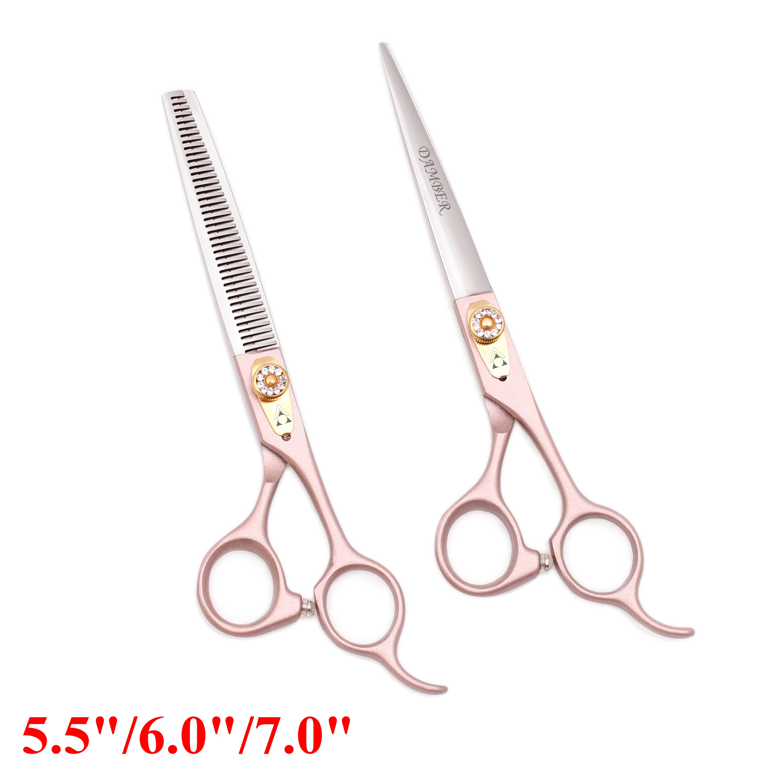 5.5 6 7 Japan Steel Professional Hairdressing Scissors Hair Thinning Barber Scissors Set Hair Cutting Shears 440C Scissors 9105#