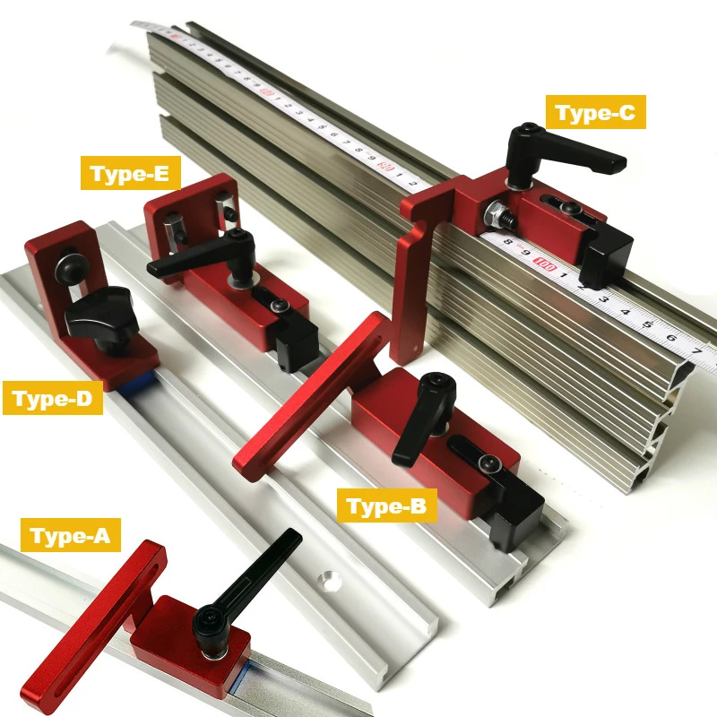 Woodworking T Slot Stopper Miter Gauge Fence Connector Alloy Miter Track Stop Block Saw Table Sliding Brackets Chute Limiter