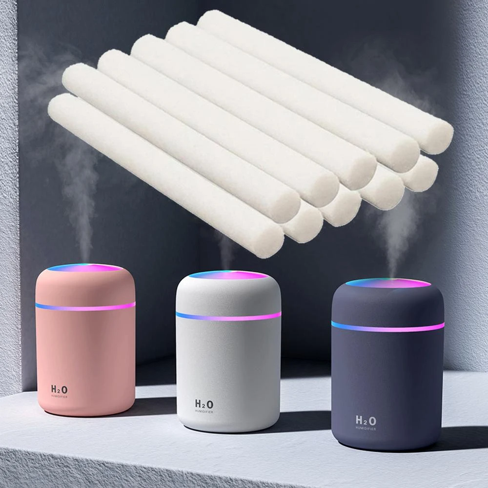 5pcs/10pcs Air Humidifier Filter Replacement Cotton Sponge Humidifier Diffuser Sticks Refill Home Office Aroma Diffuser Sticks