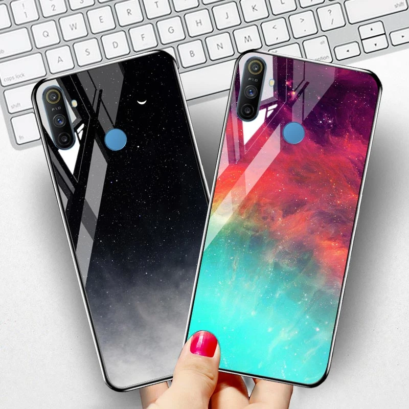 Realme Q3 Pro Tempered Glass Case For Realme C3 Capa Realme 8 Pro 8i GT Neo 7 6i 5i 5S C21 C20 C11 A9 2020 Funda OPPO A53S Cover