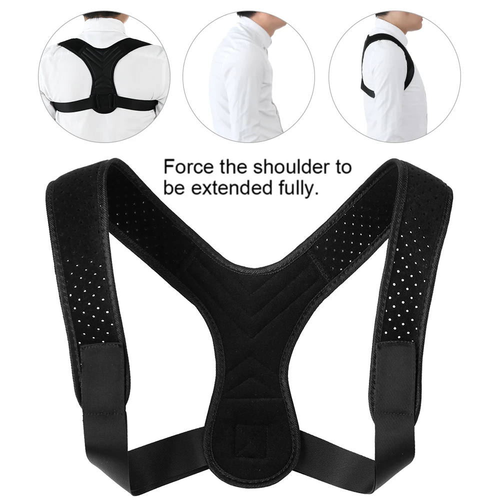 Men Women Back Posture Corrector Shoulder Straight Support Brace Belt Therapy Adjustable Straps Corset Prevents Slouching