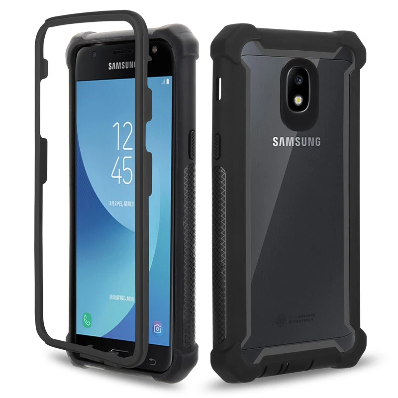Heavy Duty Protection PC+TPU Clear Case for Samsung Galaxy A02S A12 A22 A21 A01 A10S A20S A30S A10E A20E Shockproof Sturdy Cover