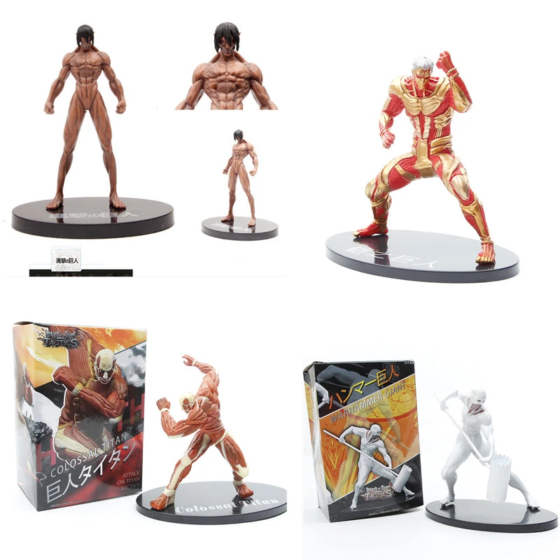 New Attack On Titan Anime Figure Eren Yeager Armored War Hammer Titan Giant Doll Action Figuras PVC Model 15cm Collection Toy