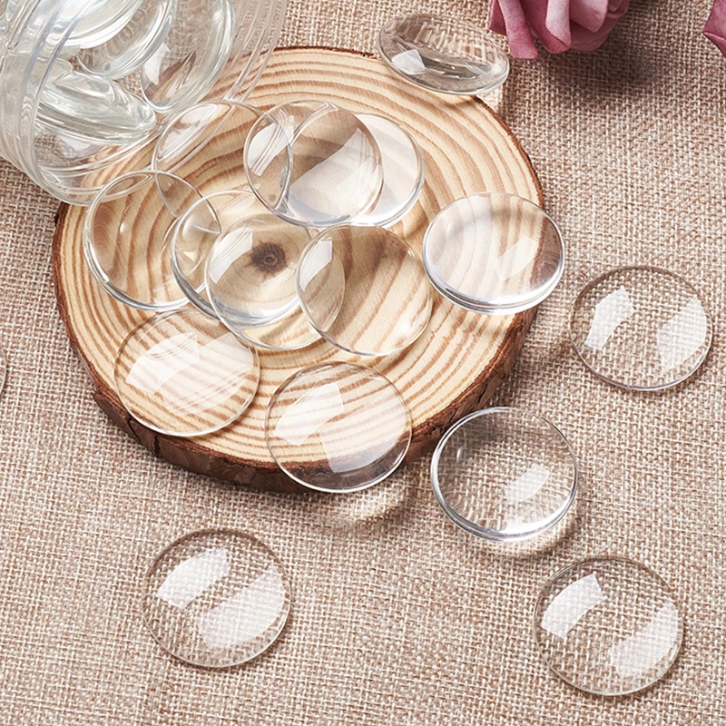 200pc 8mm 12mm 16mm 18mm 20mm Half Round Flat Back Crystal Clear Glass Cabochon Dome Cabochon Cameo Pendant Craft Jewelry Making