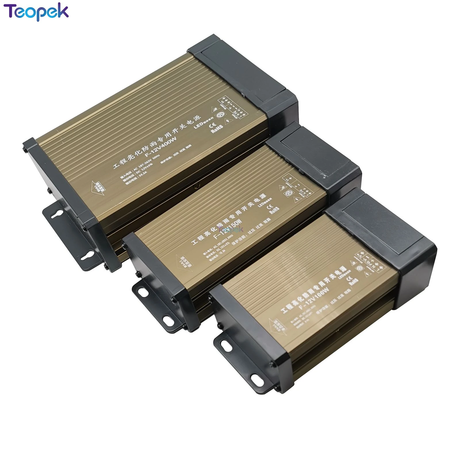 Rainproof Switching Power Supply IP43 DC12V 60W 100W 150W 200W 300W 400W 220V LED outdoor Transformer DC 12V