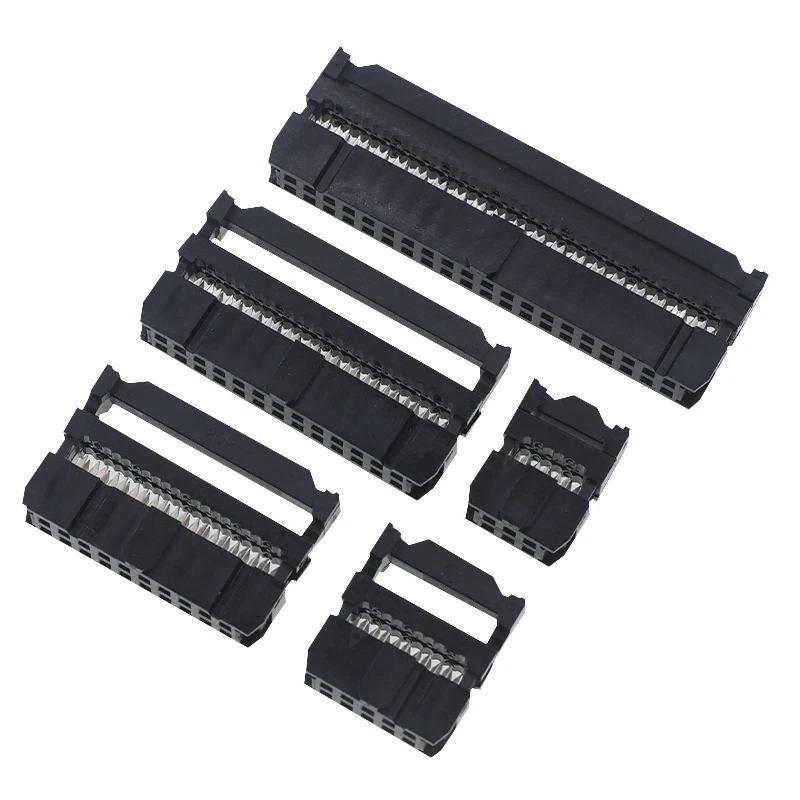 10PCS FC-6/8/10/12/14/16/18/20/30/40/50 Pins Female Header IDC Socket Connector 2.54MM pitch FOR 1.27MM Ribbon Cable Connector