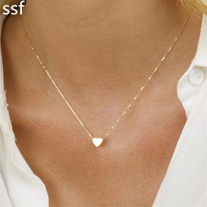 Exquisite mini heart necklaceLove necklace Gold Rose Gold Filled Necklace, , Small NecklaceSend girl to mother jewelry gift