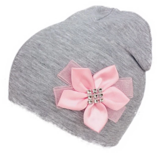brand baby girl flower hat cap bow tie cotton flower beanie for girls Butterfly Knot Melamed bonnet 6 months-3 years