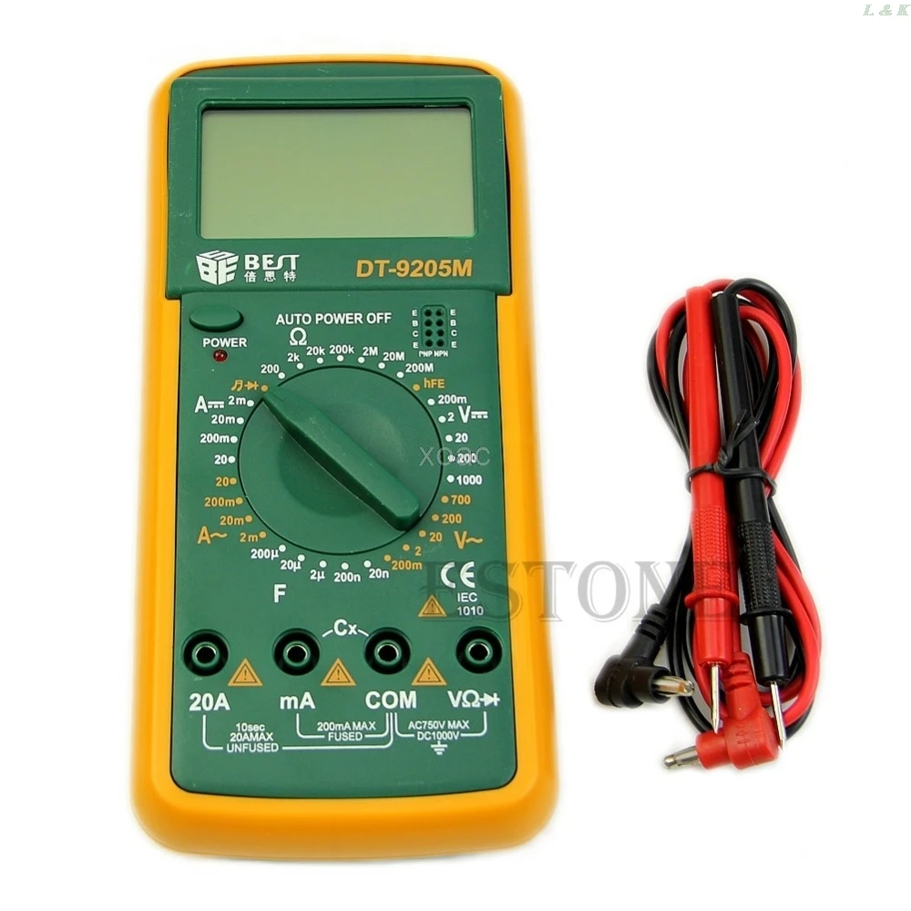 DT9205M LCD Digital Multimeter Voltmeter Ohmmeter Ammeter Capacitance Tester Hot  M04 dropship