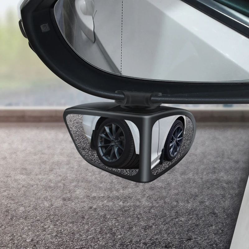 Car Reversing Small Round Mirror Front And Rear Wheel Wide-Angle Mirror Double-Sided Auxiliary Rearview  360 Degree Blind