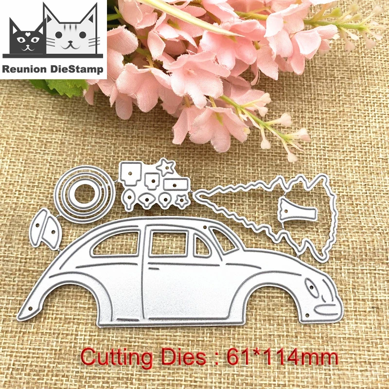 Car Metal Cutting Dies Christmas Tree Embossing Mold DIY Scrapbooking Album Paper Craft Knife Mould Cards Blade Punch Stencils