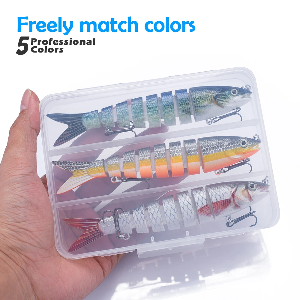 Free Combination Set Multi Jointed Fishing Lure 135mm/20g Crankbait 8 Segments Wobblers Artificial Bait Hard Swimbait Lure