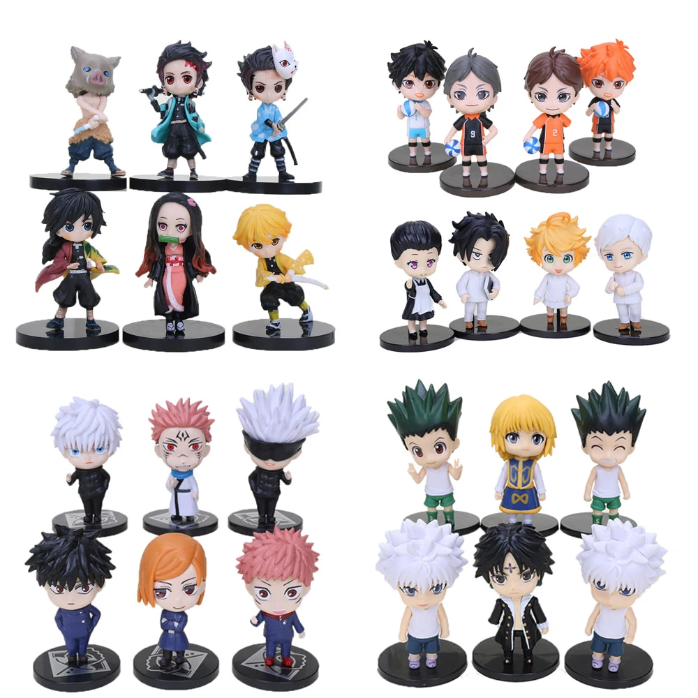 10cm Anime Figures Haikyuu Demon Slayer Bungo Stray Dogs No Hero Academia Jujutsu Kaisen Action Figure Collectible Model Toys