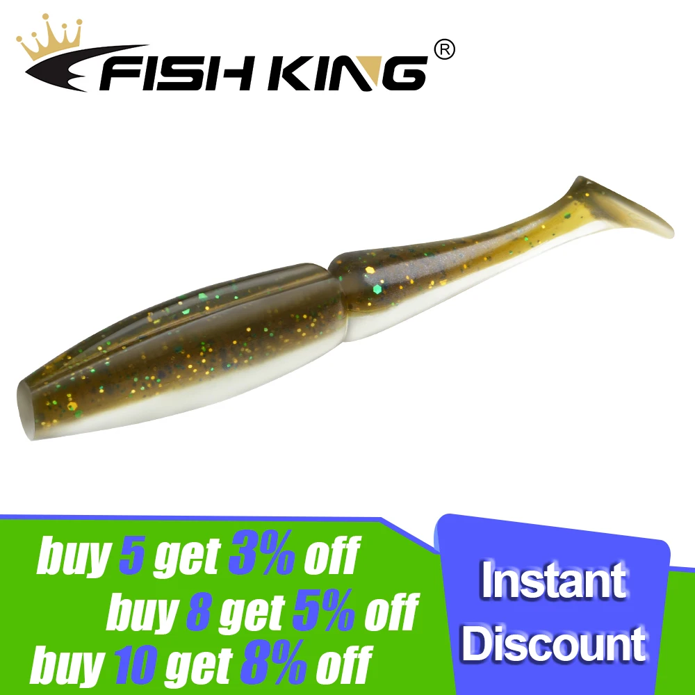 FISH KING Soft Fishing Lure 90mm 105mm Soft Bait Silicone Wobbler Bass Artificial Bait Pike Fishing Soft Lure Fishing Tackle