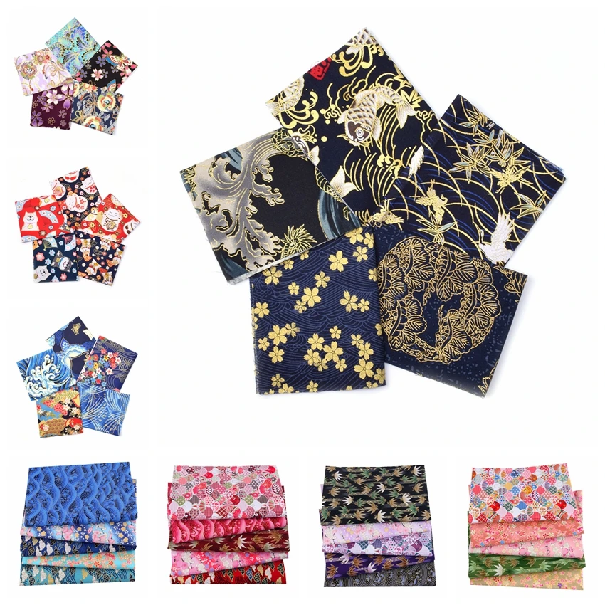 20x25cm Japanese Cotton Fabric Bundle For Patchwork, Sewing Dolls & Bags Needlework Cloth Quilting Material