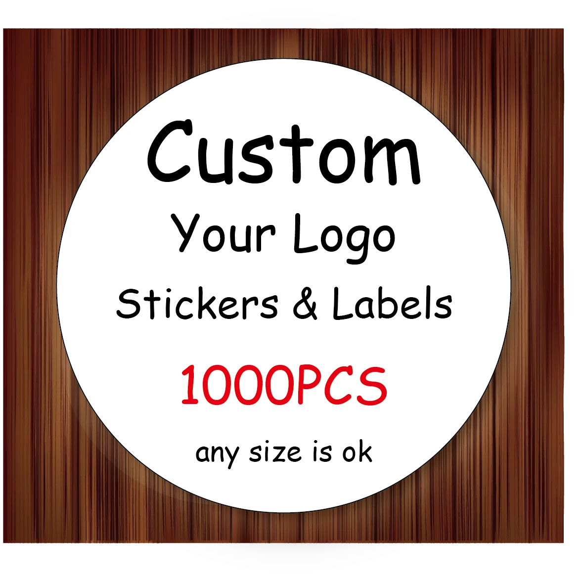 1000 PCS Custom Label Sticker Logo Stickers Personalized Packaging Label Wedding Birthday Baptism Party Design Your Own Sticker