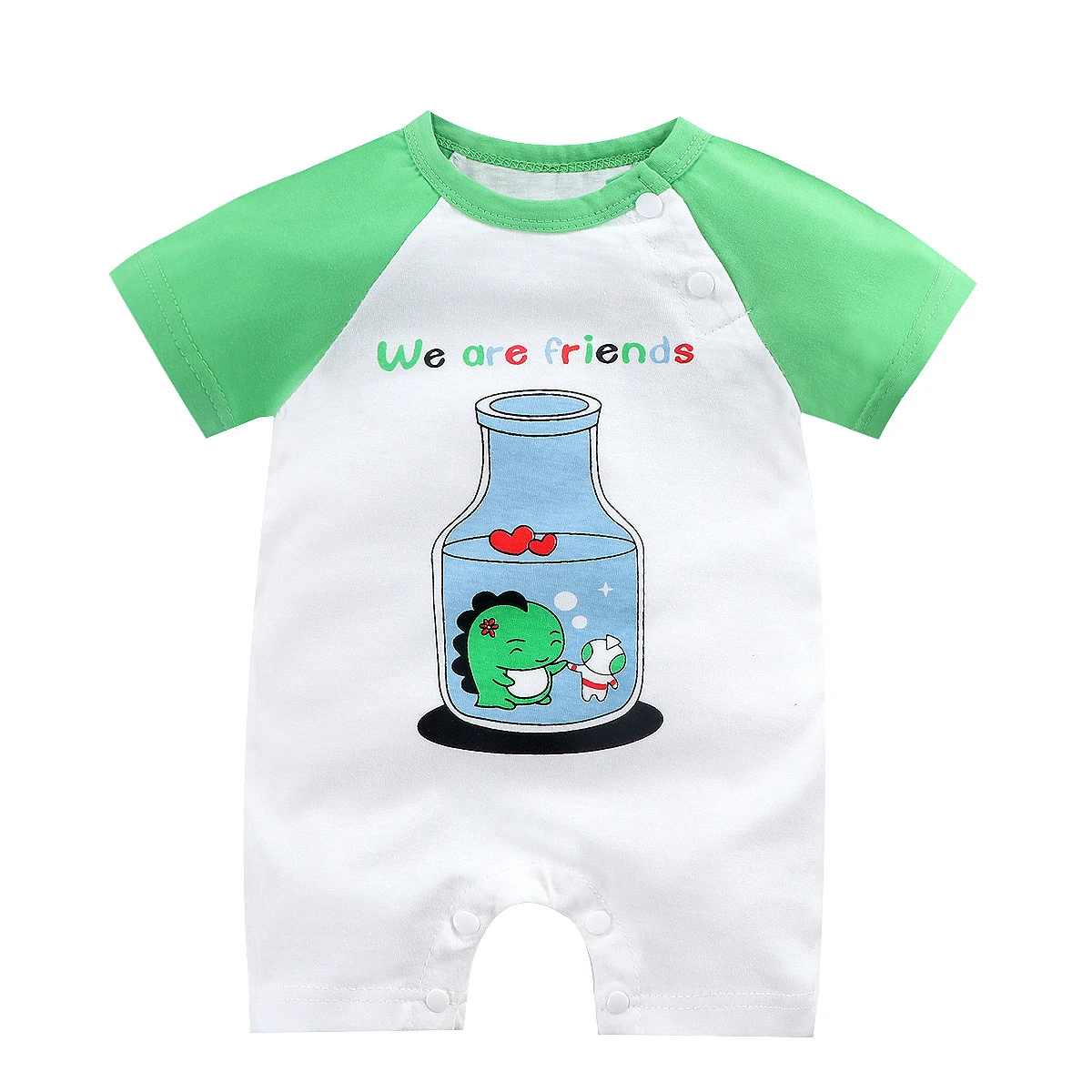 baby clothing 100% cotton unisex rompers baby boy girls short sleeve summer cartoon toddler cute Clothes 0-24M Size