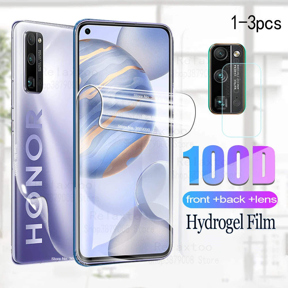 honor 30 premium camera lens Hydrogel Film For honor 10x liten 9c Screen Protector protective honor 30 pro plus back Film Glass