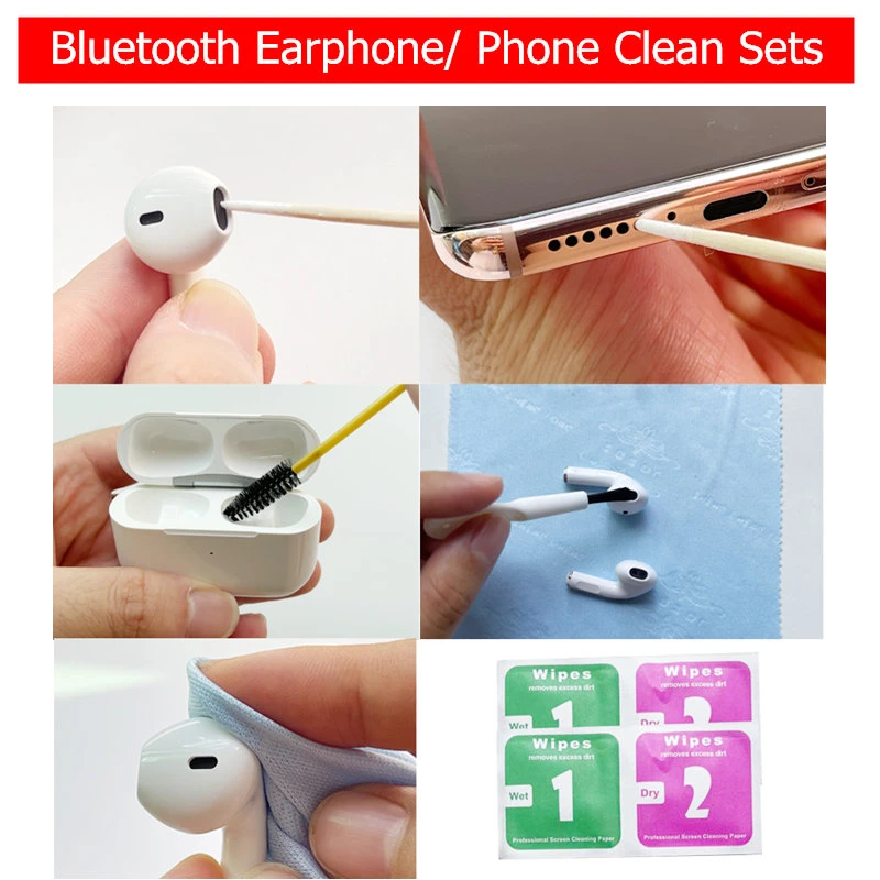 Bluetooth-Compatible Earphones Case Clean Tools for Airpods Pro 2 1 4 3 Airdots Huawei Freebuds 2 Pro Brush Cleaning Tool Set