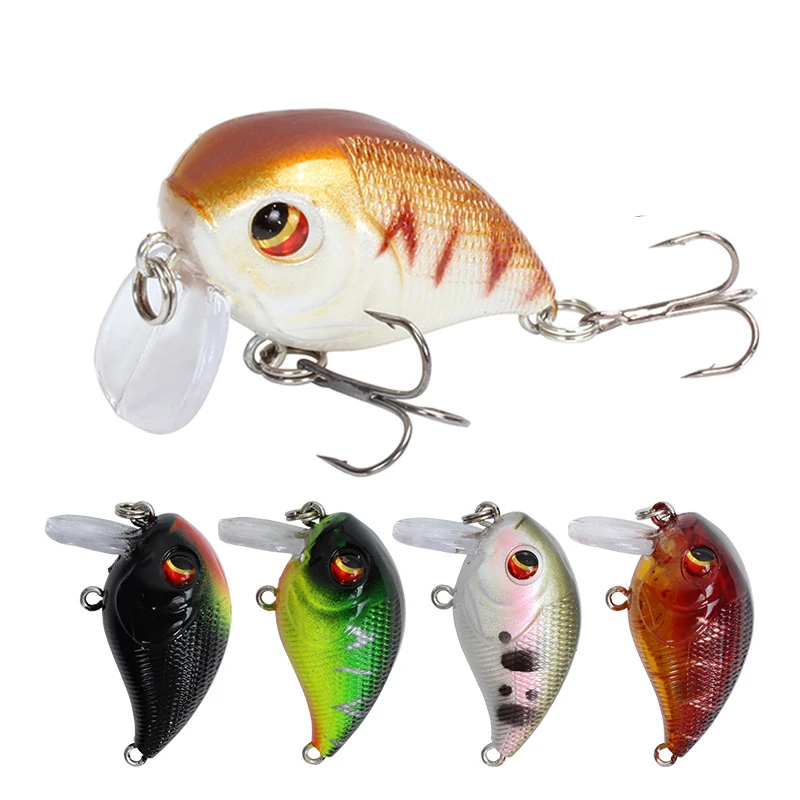 Crank Fishing Lure 4.5cm 7.4g Isca Artificial Hard Bait Bass Crankbait Lures Topwater Crazy wobblers Pesca Fishing Tackle 3D Eye