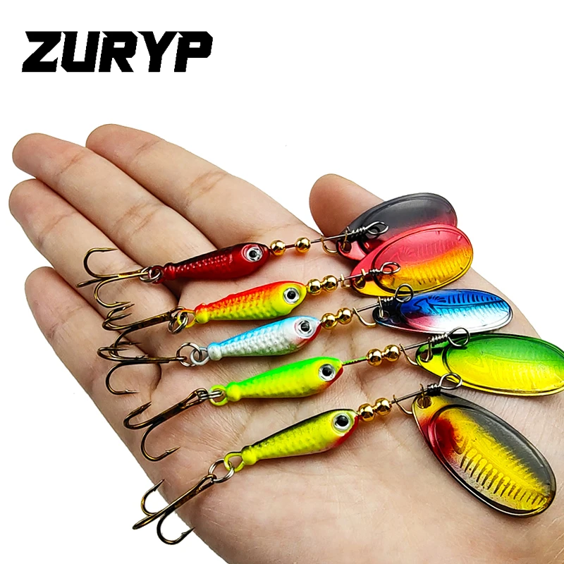 Fishing spinner bait 2g-13g rotaing spoon lure metal artificial baits fish wobbler winter ice fishing jig pike bass lure Tackle