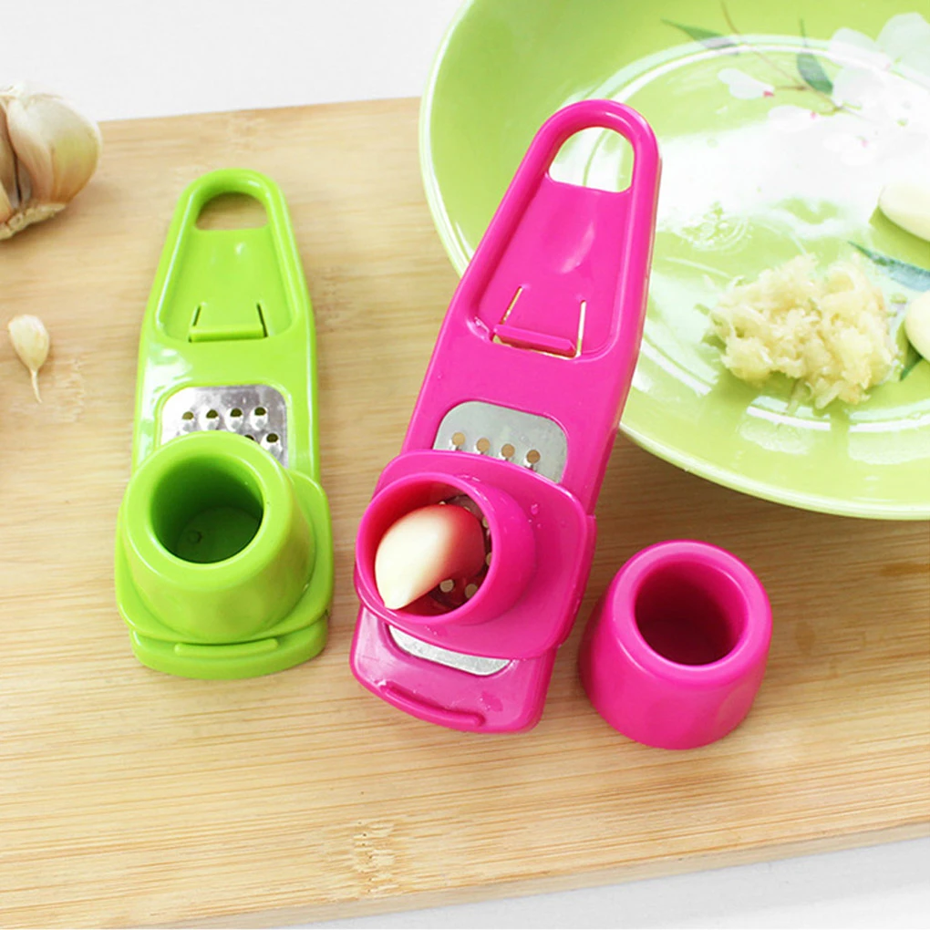 1PC/2PCS Stainless Steel PP Garlic Presses Ginger Cutter Plastic Grinding Tool Kitchen Ginger Grater Grinder