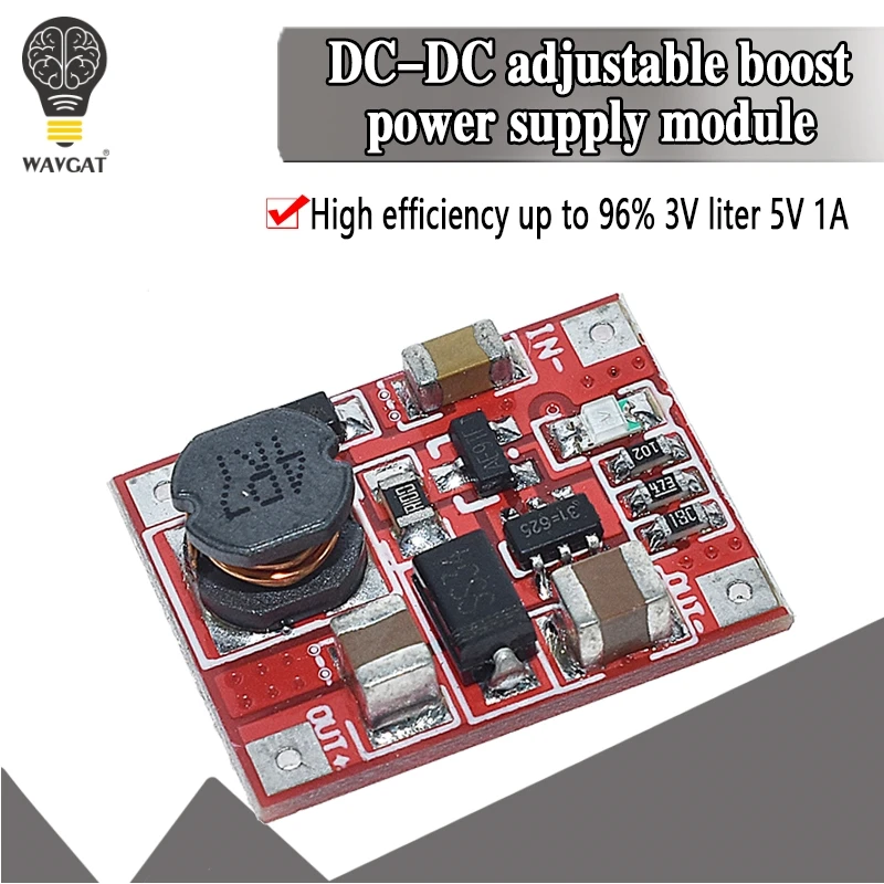 DC-DC Boost Power Supply Module Converter Booster Step Up Circuit Board 3V to 5V 1A Highest Efficiency 96% Ultra Small WAVGAT