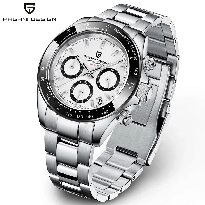 2021 New PAGANI Design Top Brand Men's Sports Quartz Watches Sapphire Stainless Steel Waterproof Chronograph Luxury Reloj Hombre