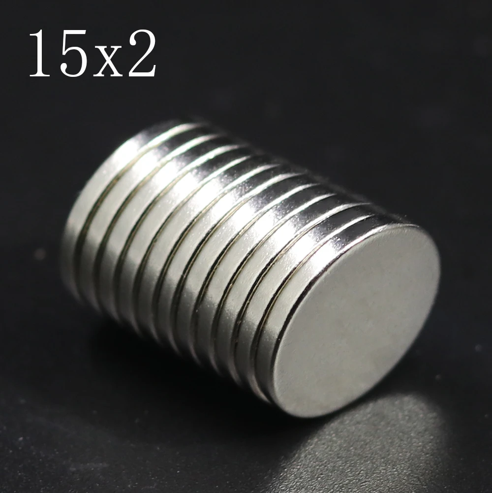 10/30/60/100Pcs 15x2 Neodymium Magnet 15mm x 2mm N35 NdFeB Round Super Powerful Strong Permanent Magnetic imanes Disc 30x30