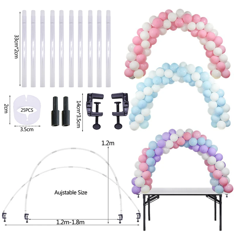 1Set Balloons Holder Column Stand Birthday Party Balloon Chain Table Balloon Arch Kits Ballon Accessories for Wedding Decoration