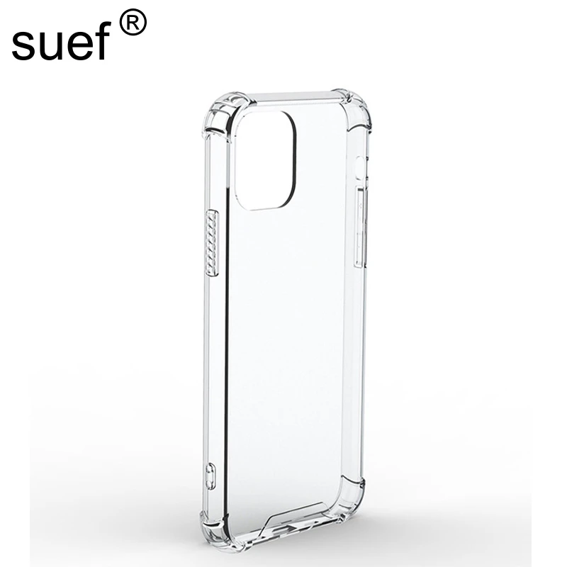 Clear Transparent Hard PC 1.5mm Acrylic Phone Case For iPhone 13 12 11Pro Max Mini X Xs Max Xr 7/8 Plus Bumper Frame Shockproof