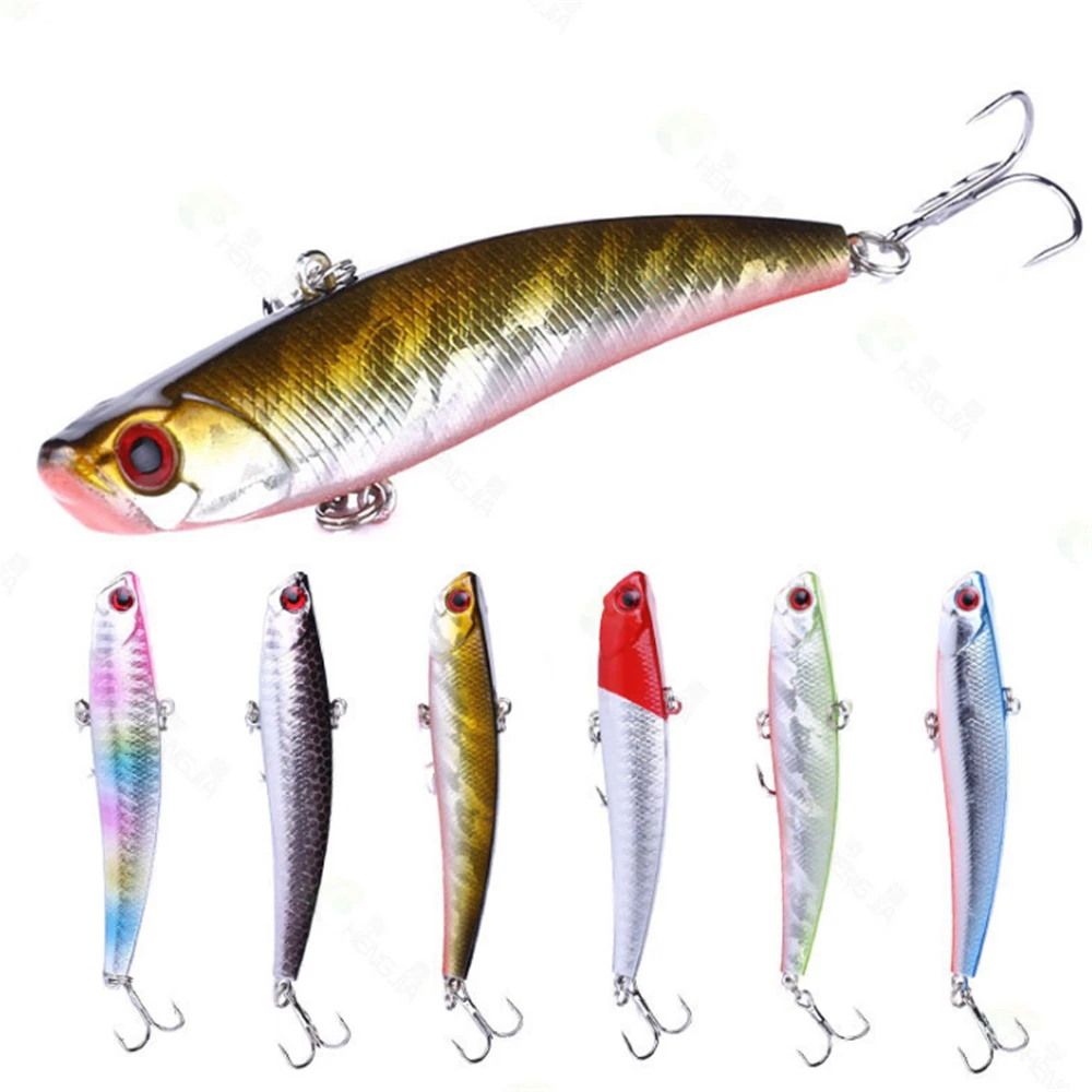 1pcs Sinking Fishing Lure 9.5cm 26g Hard Artificial Plastic VIB Vibration Rattling Winter Ice Pike Bait Tackle Isca Pesca