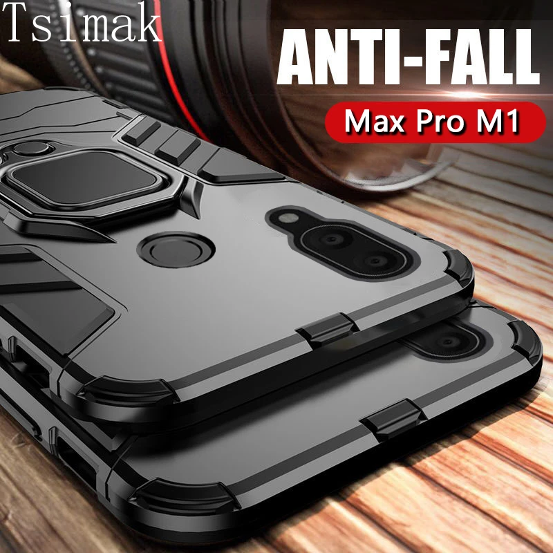 Tsimak Shockproof Armor Case For ASUS Zenfone Max Pro M1 ZB601KL ZB602KL Case Finger Ring Magnetism Holder Max Pro M1 Cover