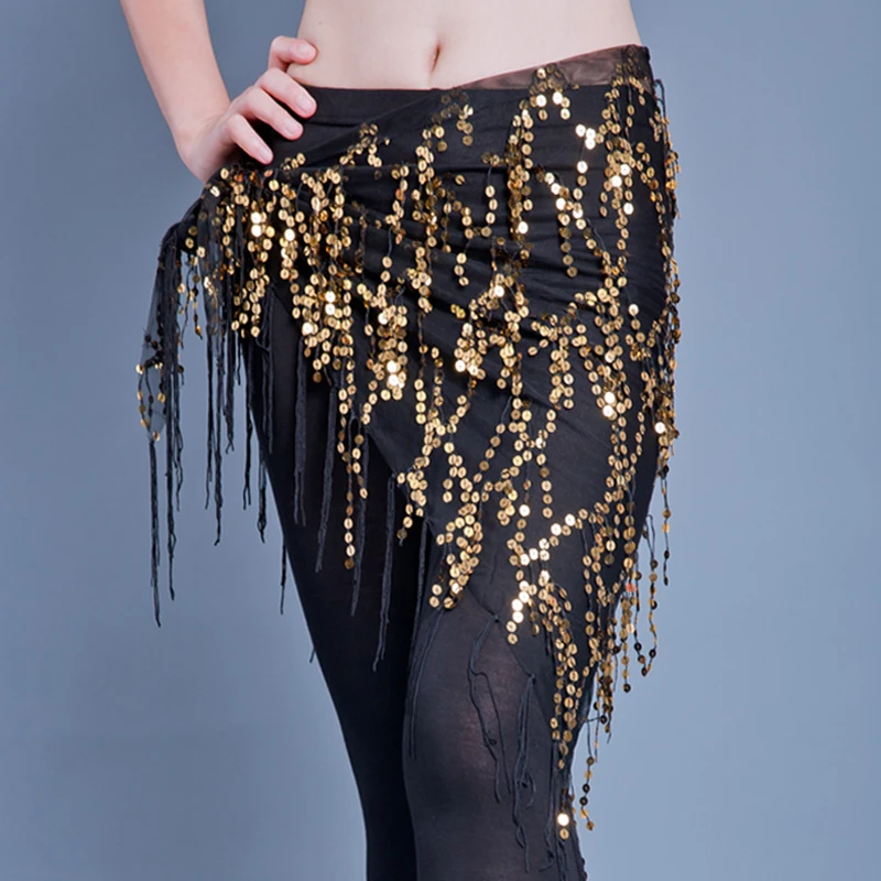 New style Belly dance costumes sequins tassel indian belly dance hip scarf for women belly dancing belt 11kinds of colors