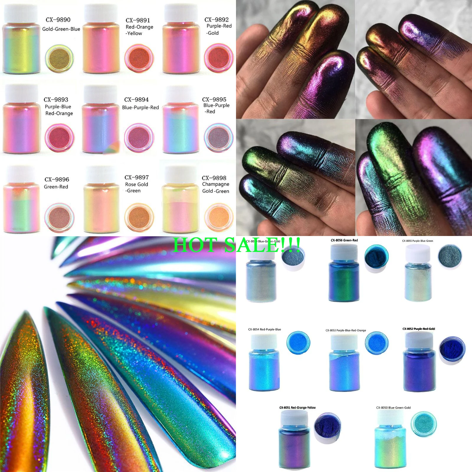 Mirror Chameleons Resin Pigment Pearlescent Epoxy Resin Magic Discolor Powder