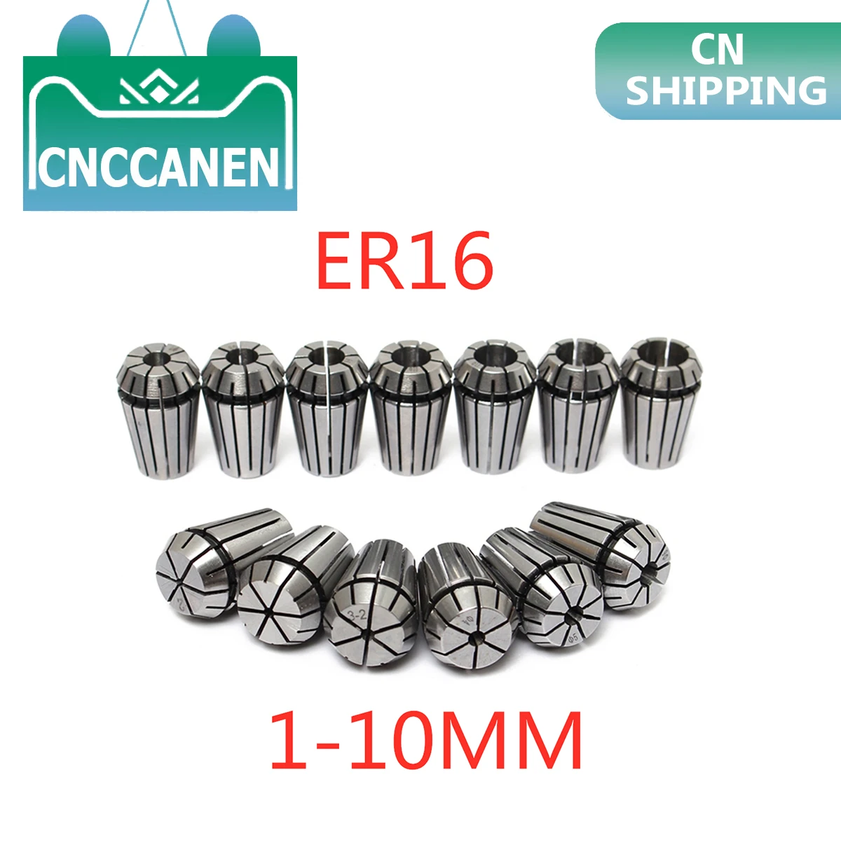 1PC ER16  1/4 6.35 1/8 3.175 1 2 3 4 5 6 7 8 9 10 mm Spring Collet Set For CNC Engraving Machine Lathe Mill Tool