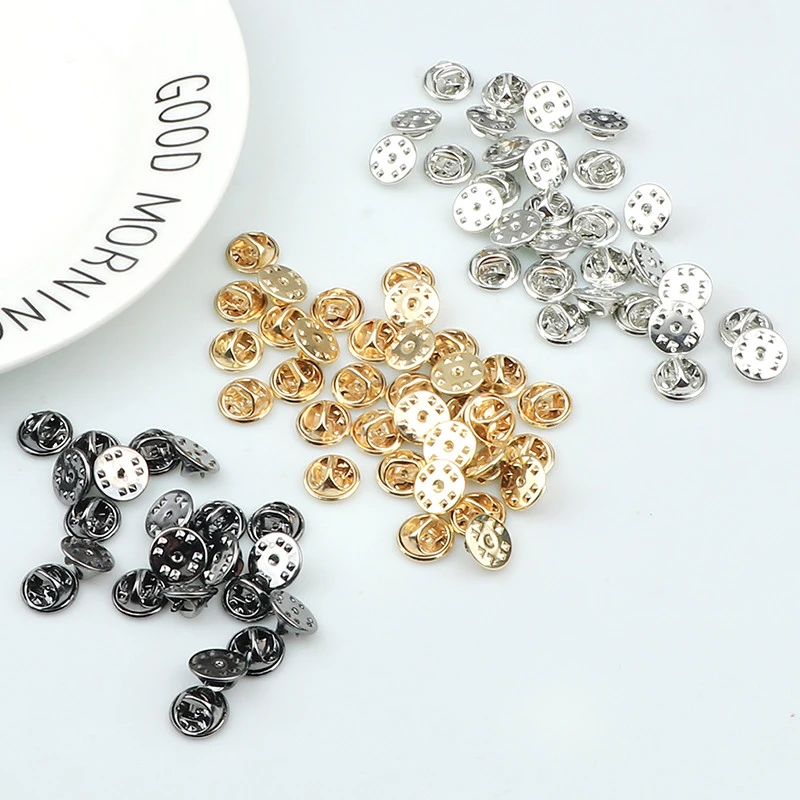 20pcs 50pcs 80pcs 100pcs Metal Pin Brooch Base Back Bar Badge Holder Finding Safe Lock Brooches Pins For DIY Jewelry Accessories