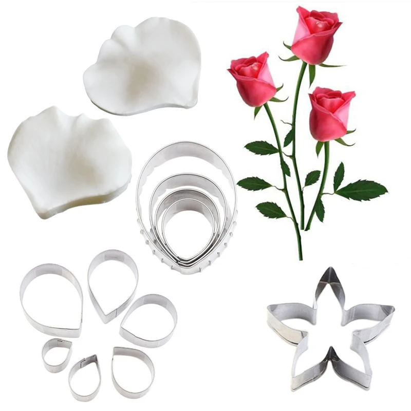 Rose & Flower Petal Veiner Silicone Mold Fondant Mould Cake Decorating Tools Chocolate Gumpaste,Sugarcraft Mold CS202