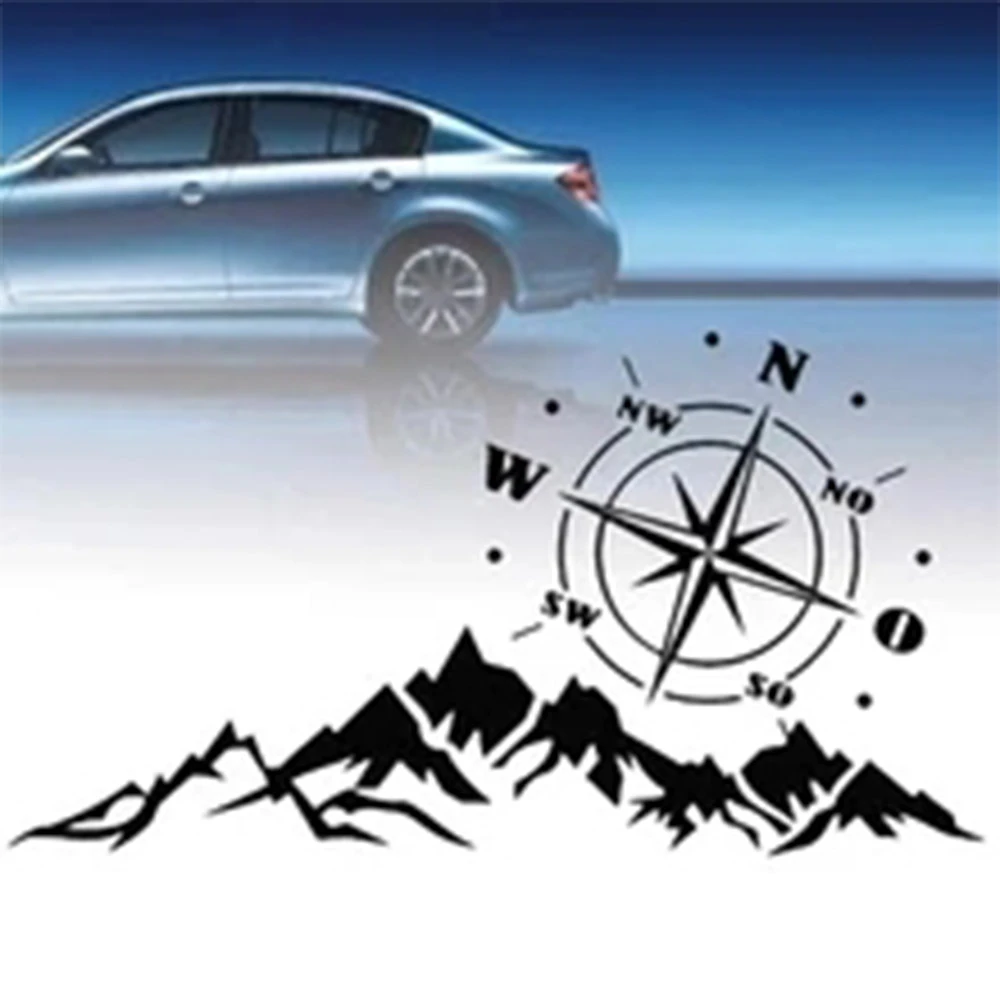 Car Sticker Auto Tree Mountain SUV Off-road RV Camper Car-Styling Vehicle Reflective Decals Sticker Decor Accessories