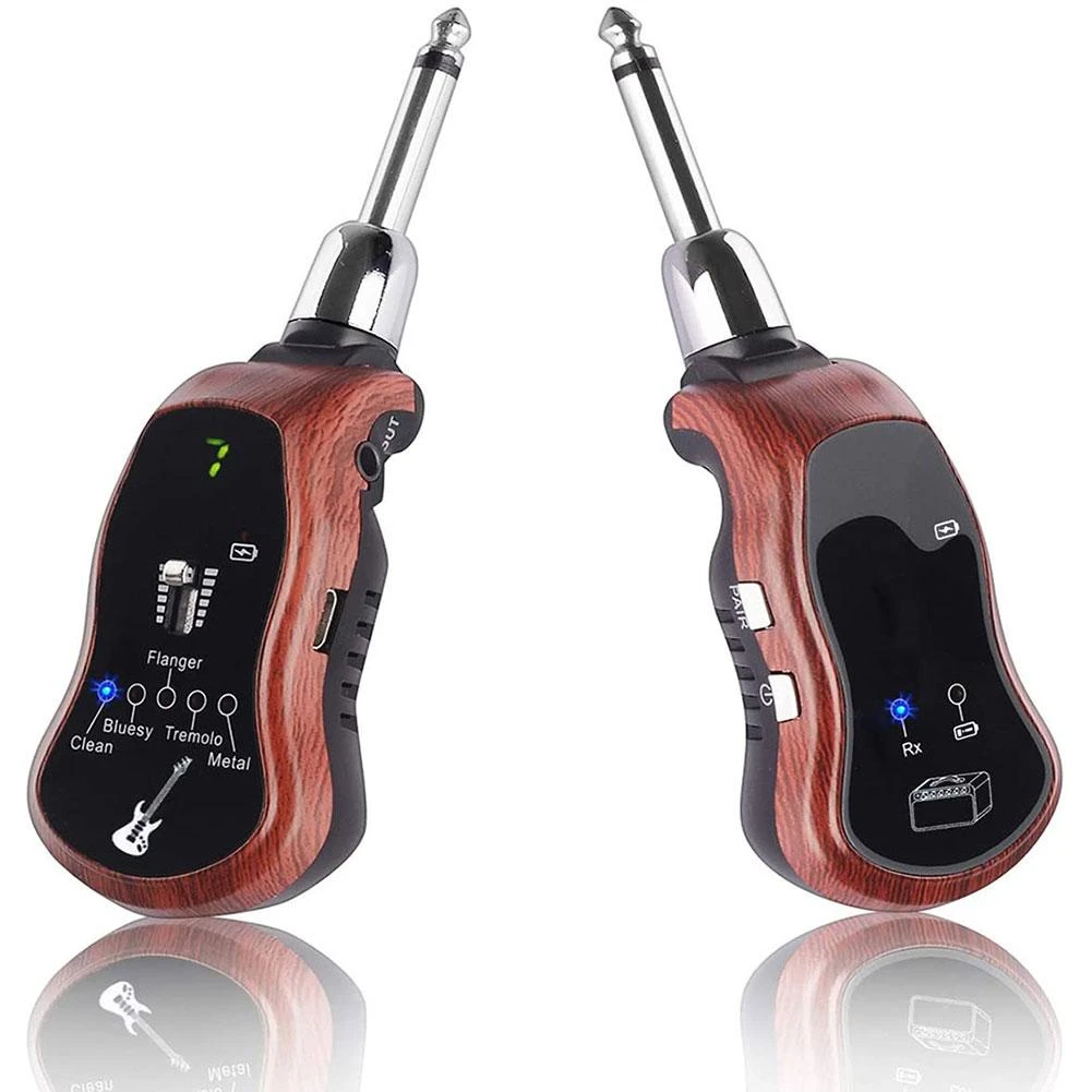 K380C Rechargeable 5 Effects Wireless Electric Guitar Transmitter Receiver Set