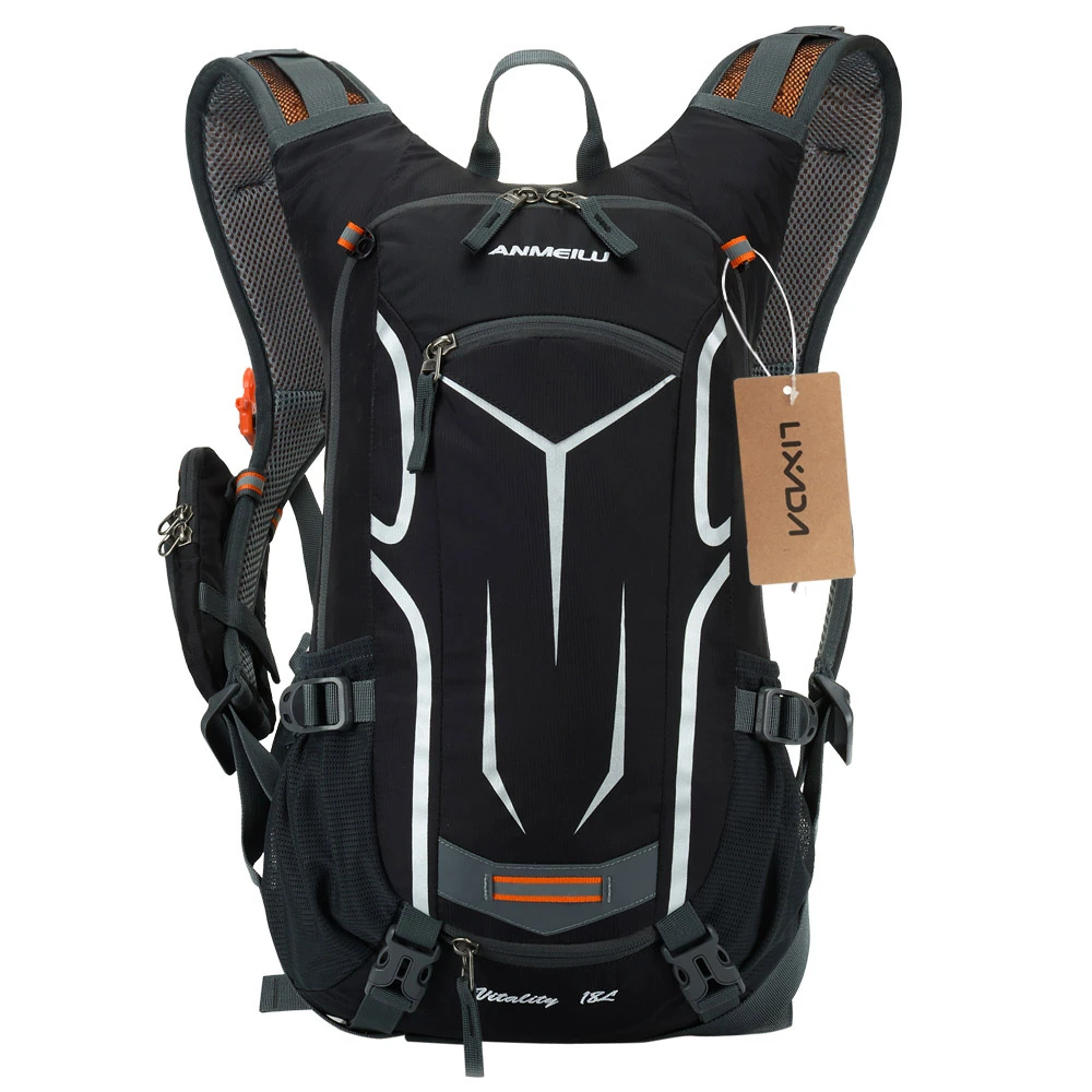 Lixada Waterproof Bicycle Bag Cycling Backpack with Rain Cover 18L Breathable Hike Camping MTB Mountain Bike Hydration Backpack
