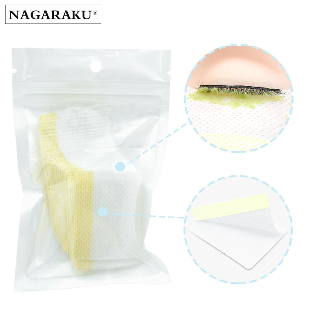 NAGARAKU Eyelash Extension Glue Remover Segregate Cotton Pads Under Eyes Skin Close Breathable Mild  Soft Non-Irritation