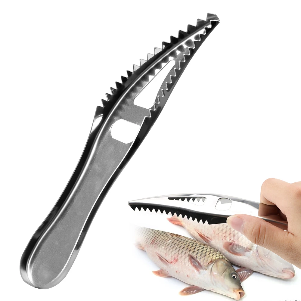 Stainless Steel Fish Scale Knife Seafood Tools Kitchen Accessories Scaler Brush Fish Scale Planer Fish Skin Scraper