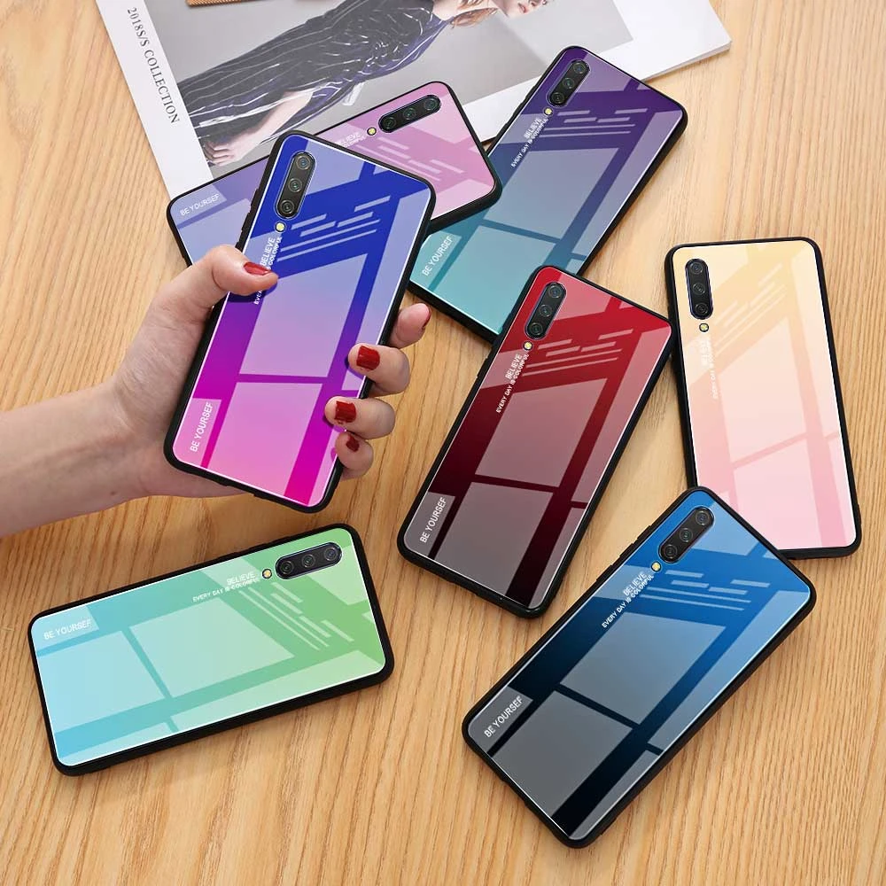 Color Tempered Glass Case For Xiaomi Mi 9 Mi9 SE 9 Lite Pro Mi 11 Phone Back Cover Coque Funda For Xiaomi Mi 10 Ultra Lite Pro