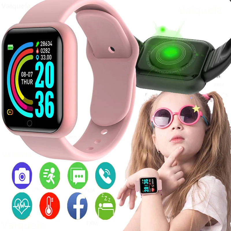 Wristwatch Fitness Y68 Color Screen Smart Sport Bracelet Activity Running Tracker Heart Rate For Children Men Women Watch Hours