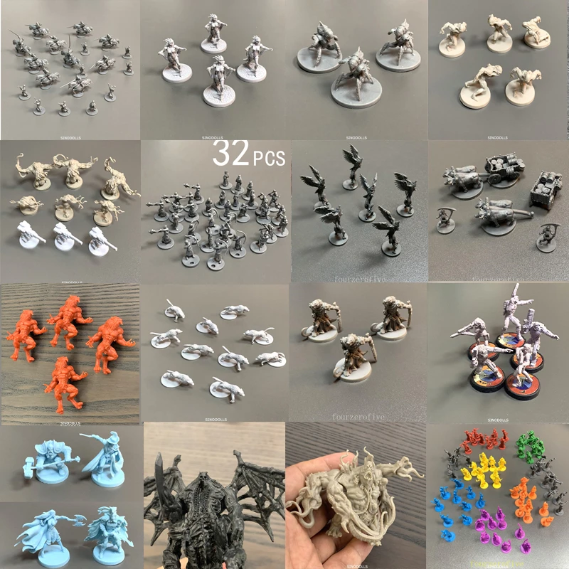 Lot Heroes Warrior Monsters Miniatures For Invader Black Plague Sword & Socery War Game Figure Role-Playing Model TRPG