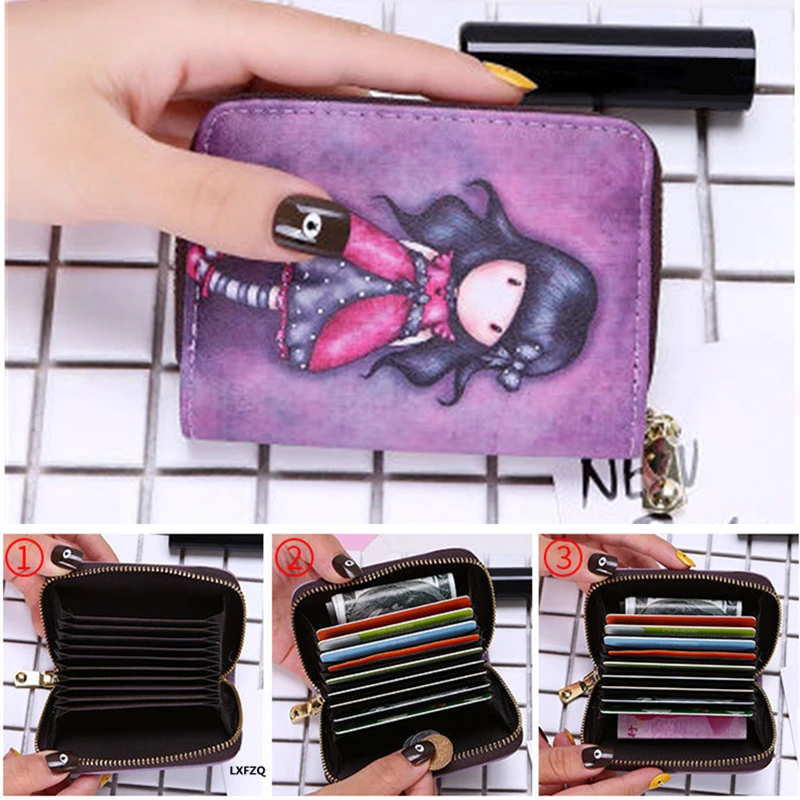 Card Wallet Cartoon pattern wallet card bag coin purse Card Holder Passport Cover Credit Card Holder Wallet Card Tarjetero Rfid