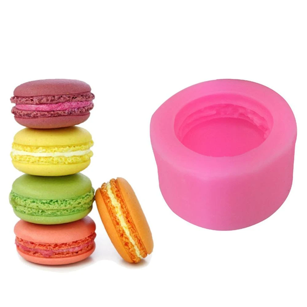 3D Stereo Macaron Style Silicone Mold DIY Handmade Soap Candle Mold Fondant Cake Chocolate Decorating Silicone Soap Mold